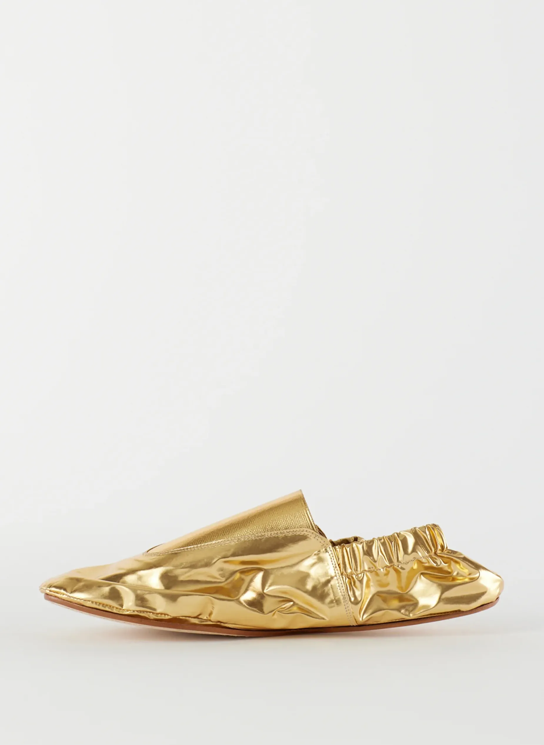 Flats>Tibi Metallic Mikhail Flat Gold
