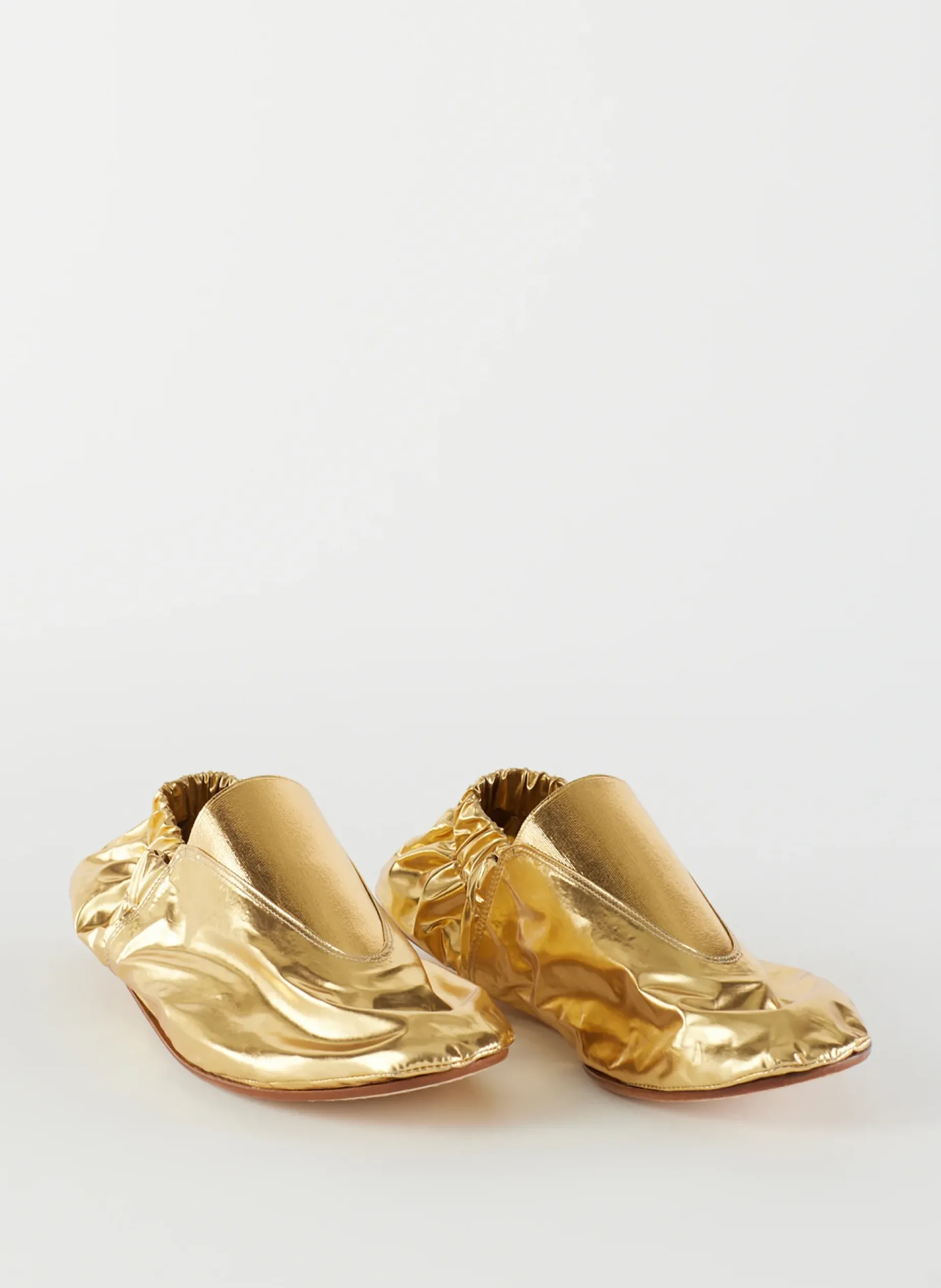 Flats>Tibi Metallic Mikhail Flat Gold