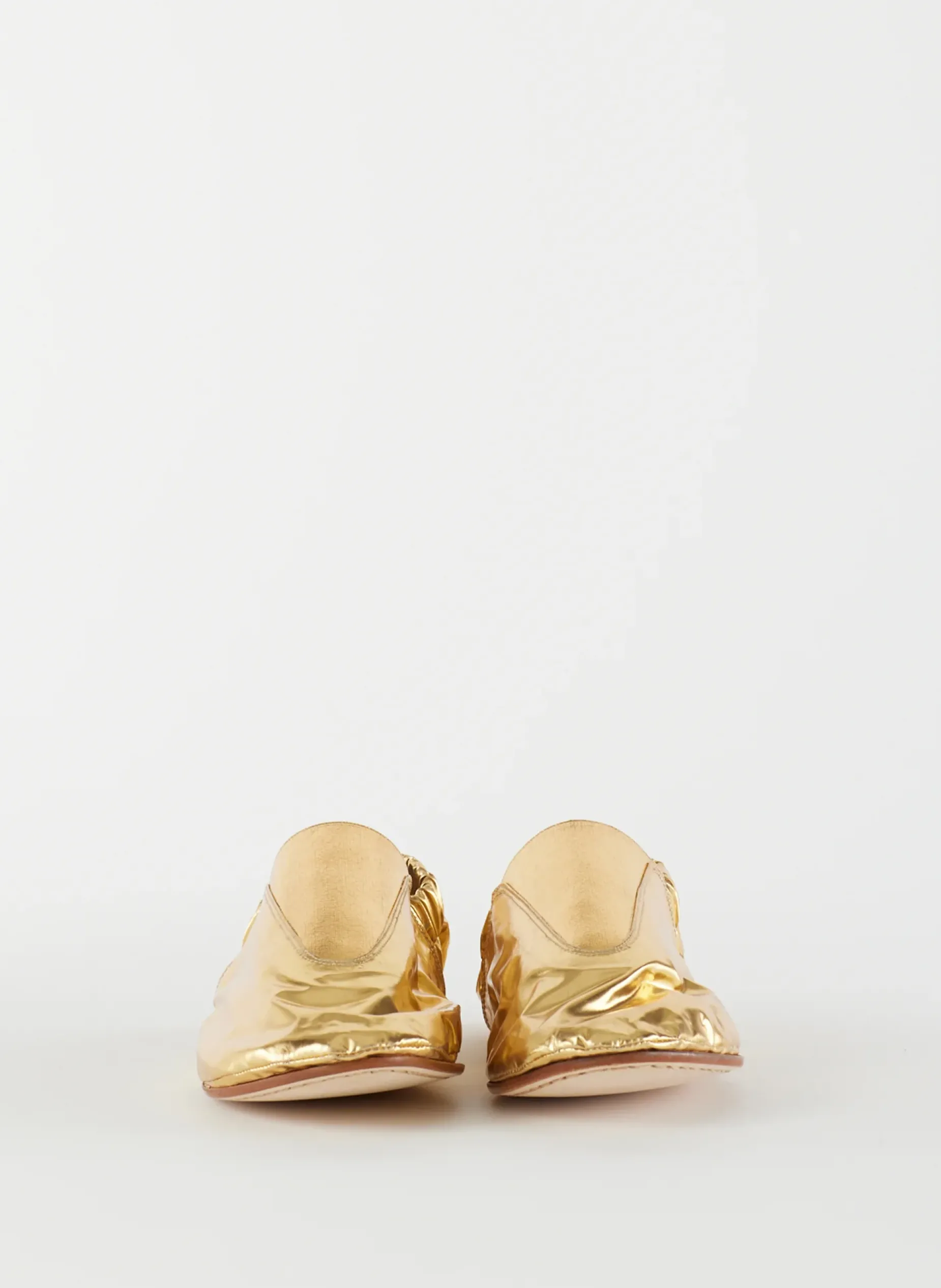 Flats>Tibi Metallic Mikhail Flat Gold