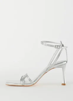 Heels|Sandals>Tibi Metallic Nappa Guy Sandal Silver
