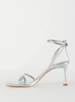 Heels|Sandals>Tibi Metallic Nappa Guy Sandal Silver