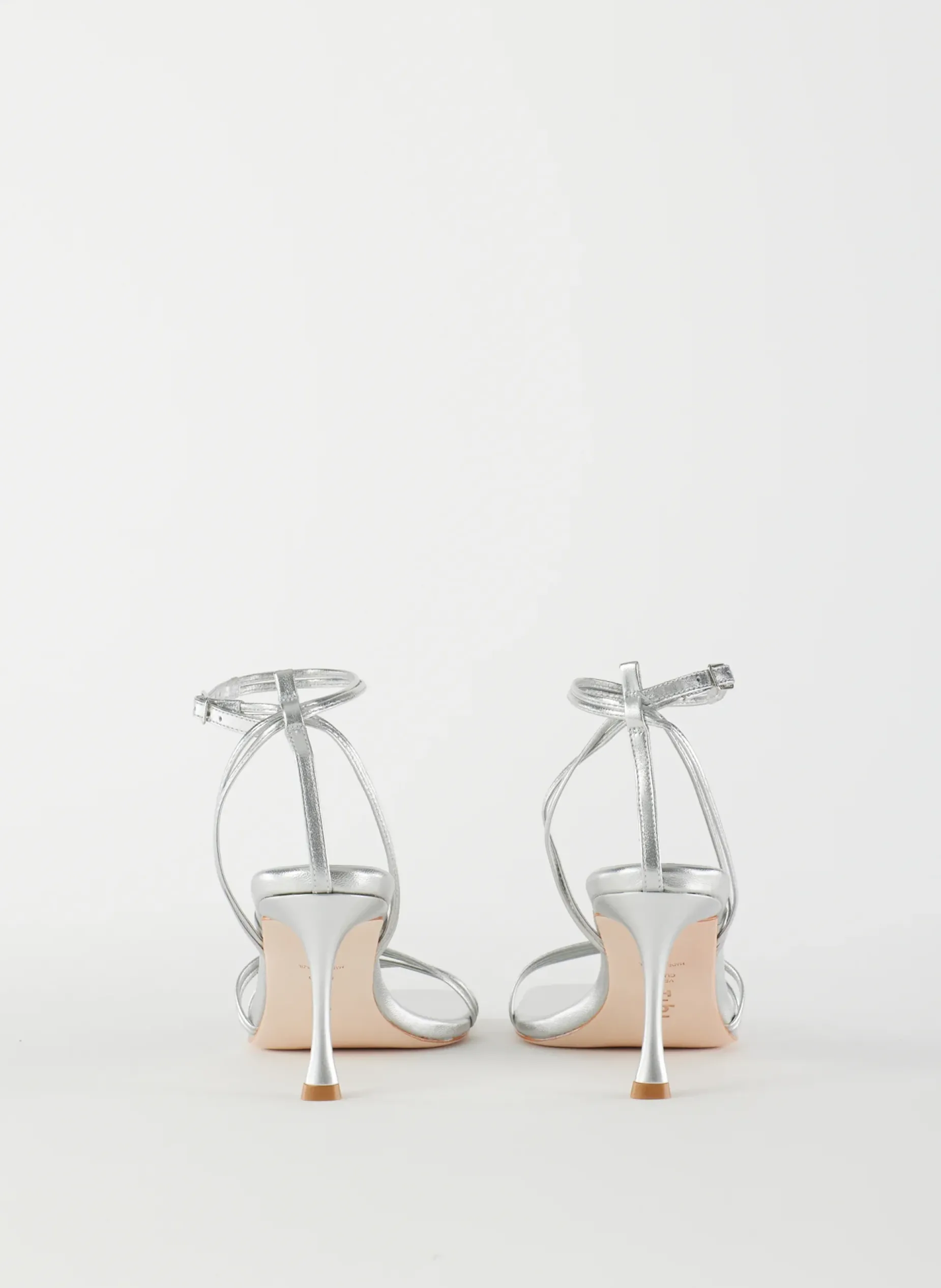 Heels|Sandals>Tibi Metallic Nappa Guy Sandal Silver
