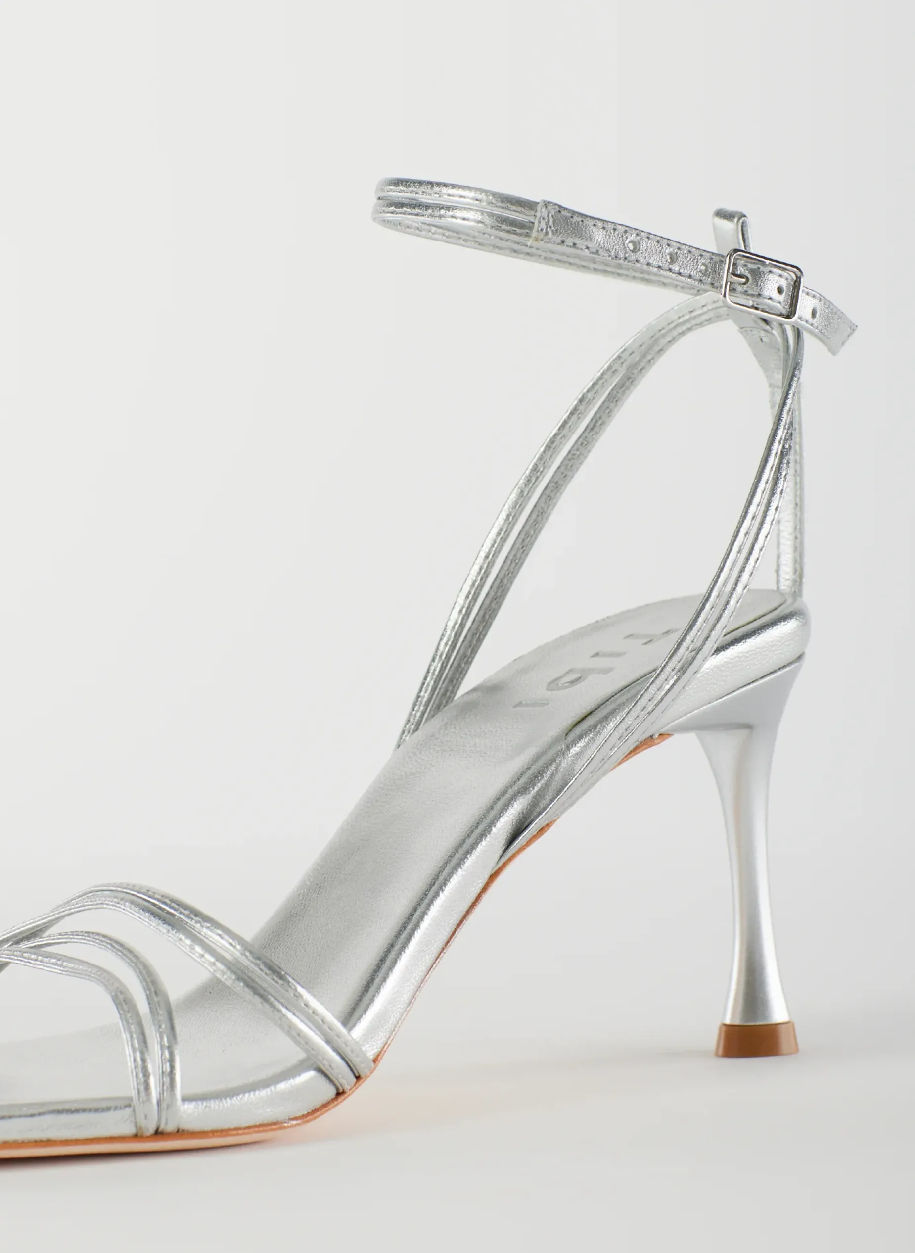 Heels|Sandals>Tibi Metallic Nappa Guy Sandal Silver
