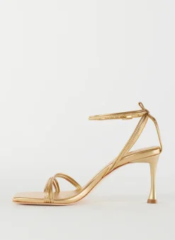 Heels|Sandals>Tibi Metallic Nappa Guy Sandal Gold