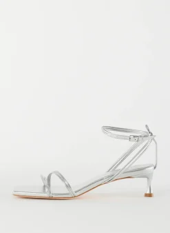 Heels|Sandals>Tibi Metallic Nappa Harper Sandal Silver