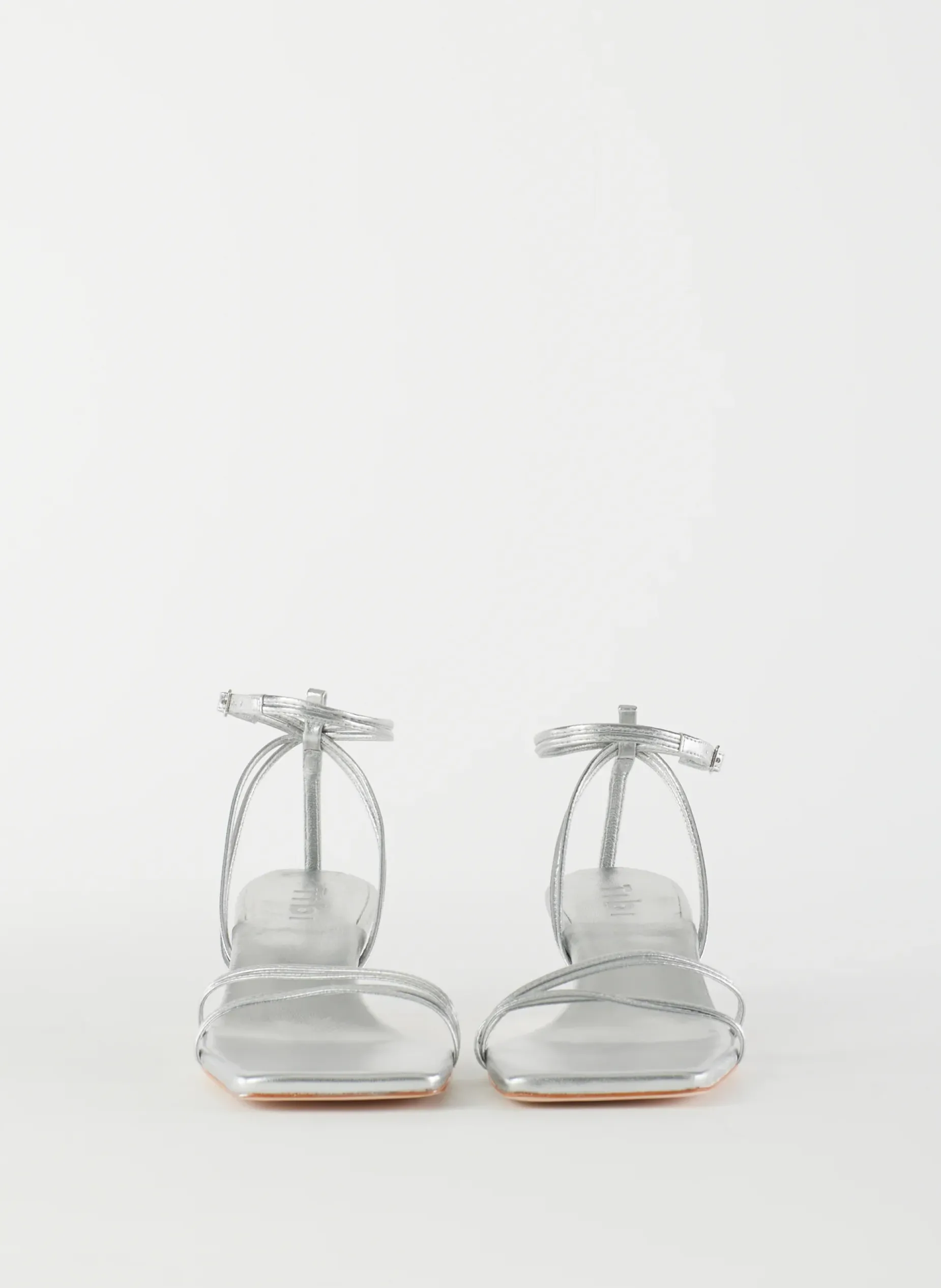 Heels|Sandals>Tibi Metallic Nappa Harper Sandal Silver