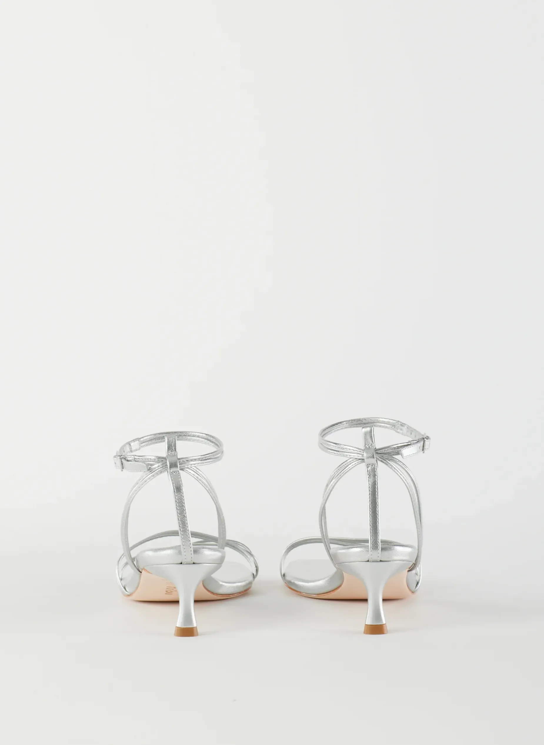 Heels|Sandals>Tibi Metallic Nappa Harper Sandal Silver