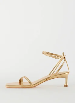 Heels|Sandals>Tibi Metallic Nappa Harper Sandal Gold