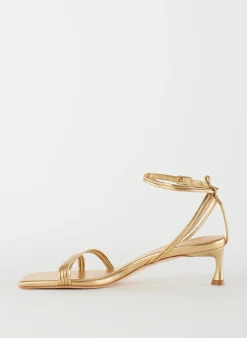 Heels|Sandals>Tibi Metallic Nappa Harper Sandal Gold