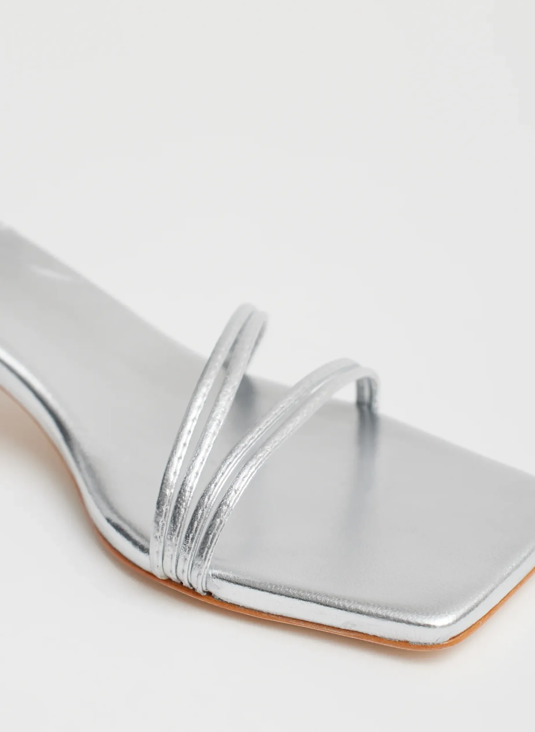 Heels|Sandals>Tibi Metallic Nappa Jim Sandal Silver