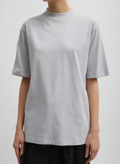 Tops|Fundamentals - WOFs>Tibi Mock Neck Unisex T-Shirt Greystone