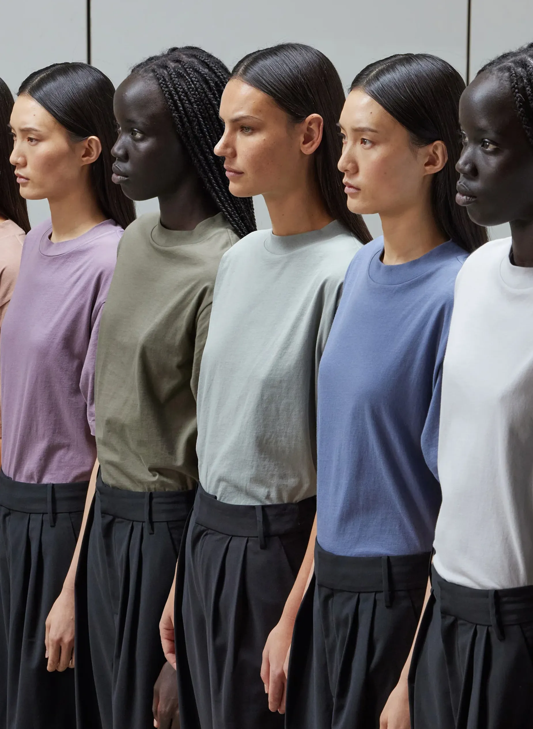 Tops|Fundamentals - WOFs>Tibi Mock Neck Unisex T-Shirt Greystone