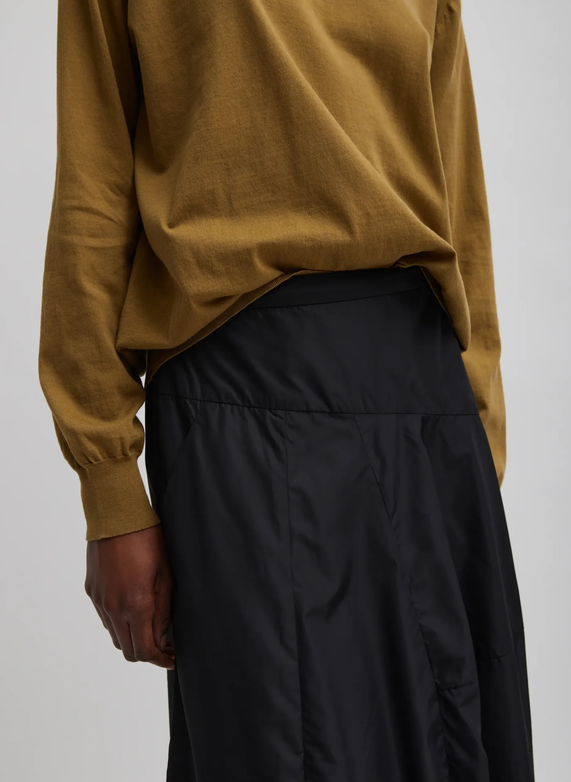 Skirts|Fundamentals - WOFs>Tibi Nylon Asymmetrical Balloon Skirt Black