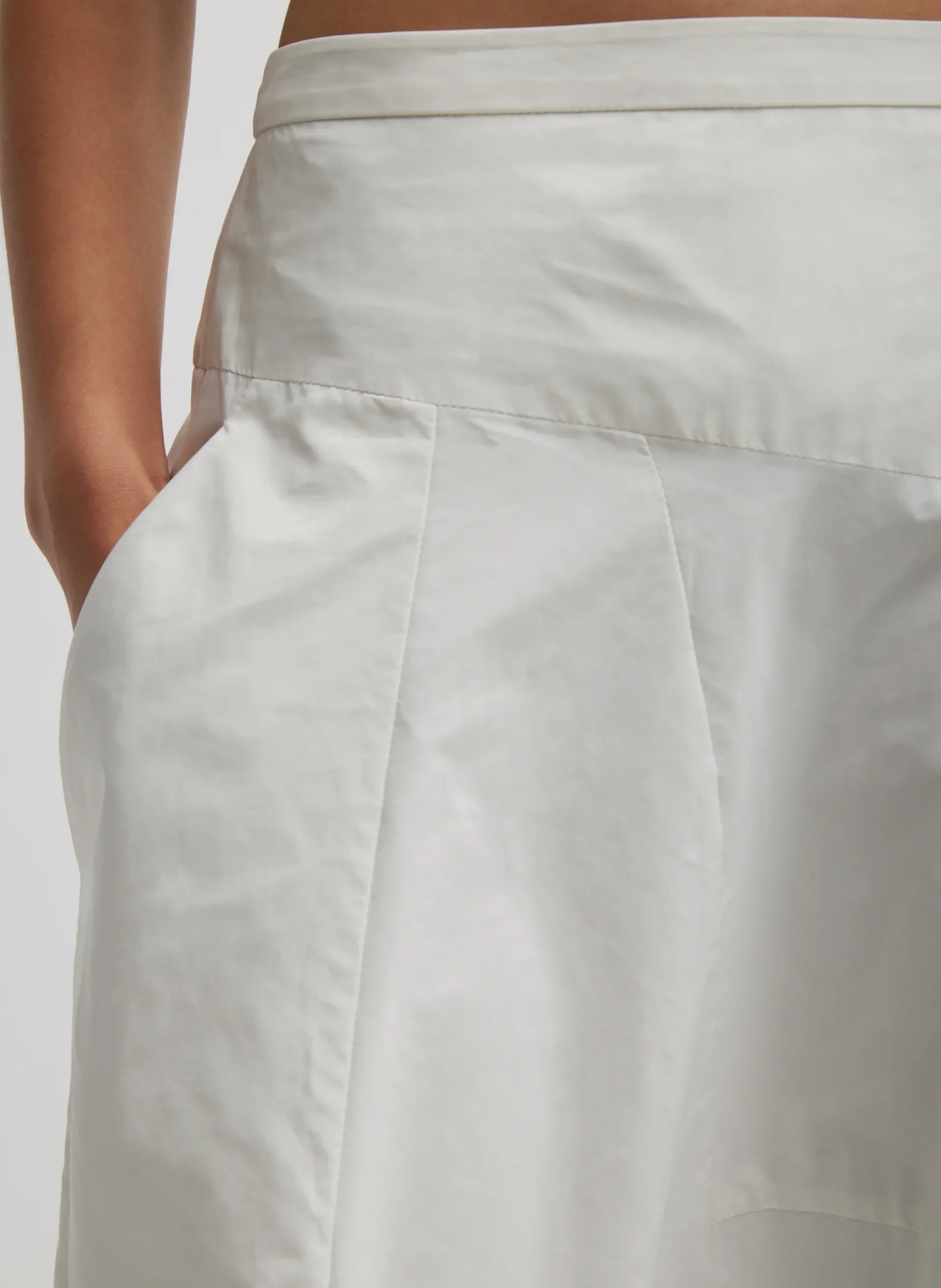 Skirts|Fundamentals - WOFs>Tibi Nylon Asymmetrical Balloon Skirt White