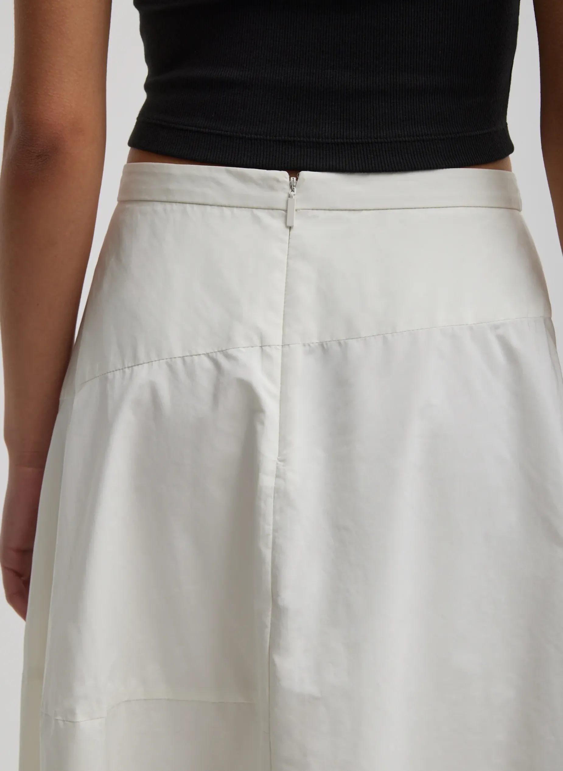 Skirts|Fundamentals - WOFs>Tibi Nylon Asymmetrical Balloon Skirt White