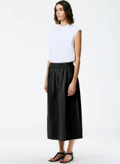 Skirts|Fundamentals - WOFs>Tibi Nylon Pull On Full Skirt Black