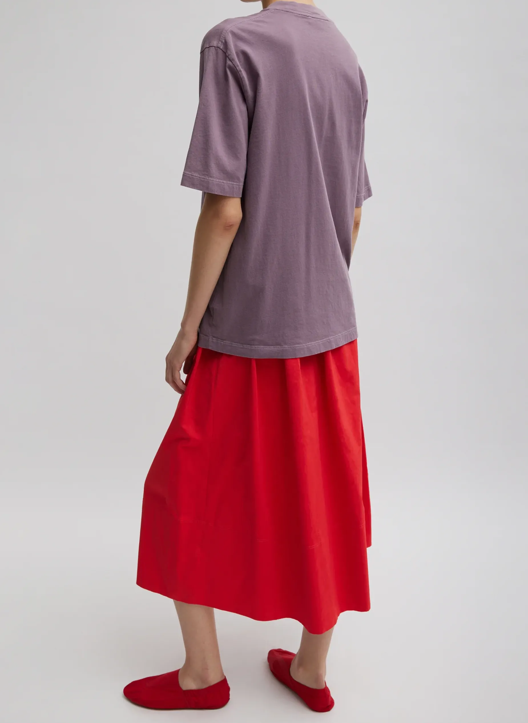 Skirts|Fundamentals - WOFs>Tibi Nylon Pull On Full Skirt Red