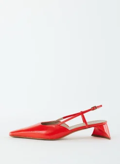 Heels>Tibi Patent Leather Oscar Slingback Red