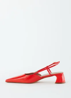 Heels>Tibi Patent Leather Oscar Slingback Red