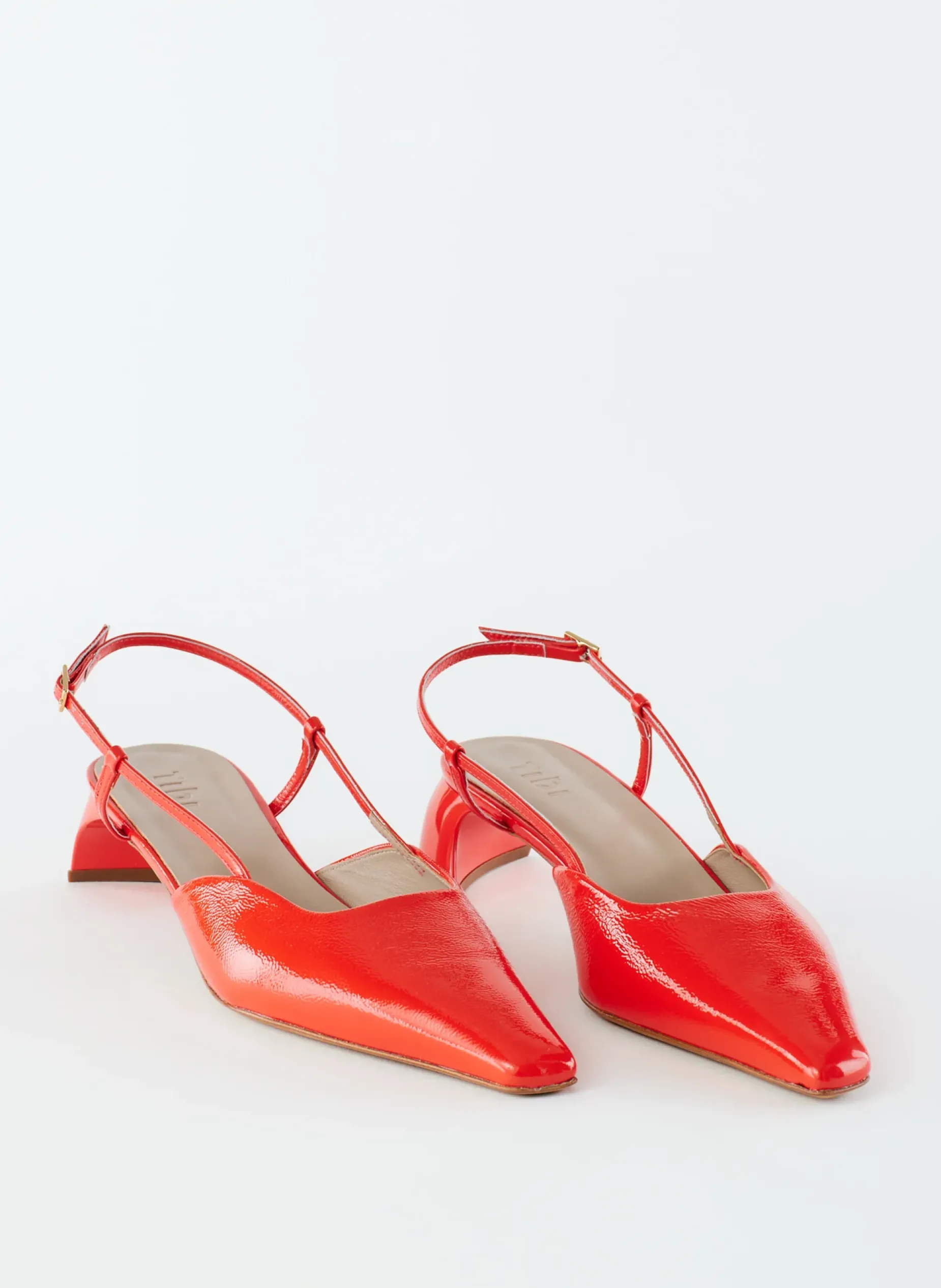 Heels>Tibi Patent Leather Oscar Slingback Red