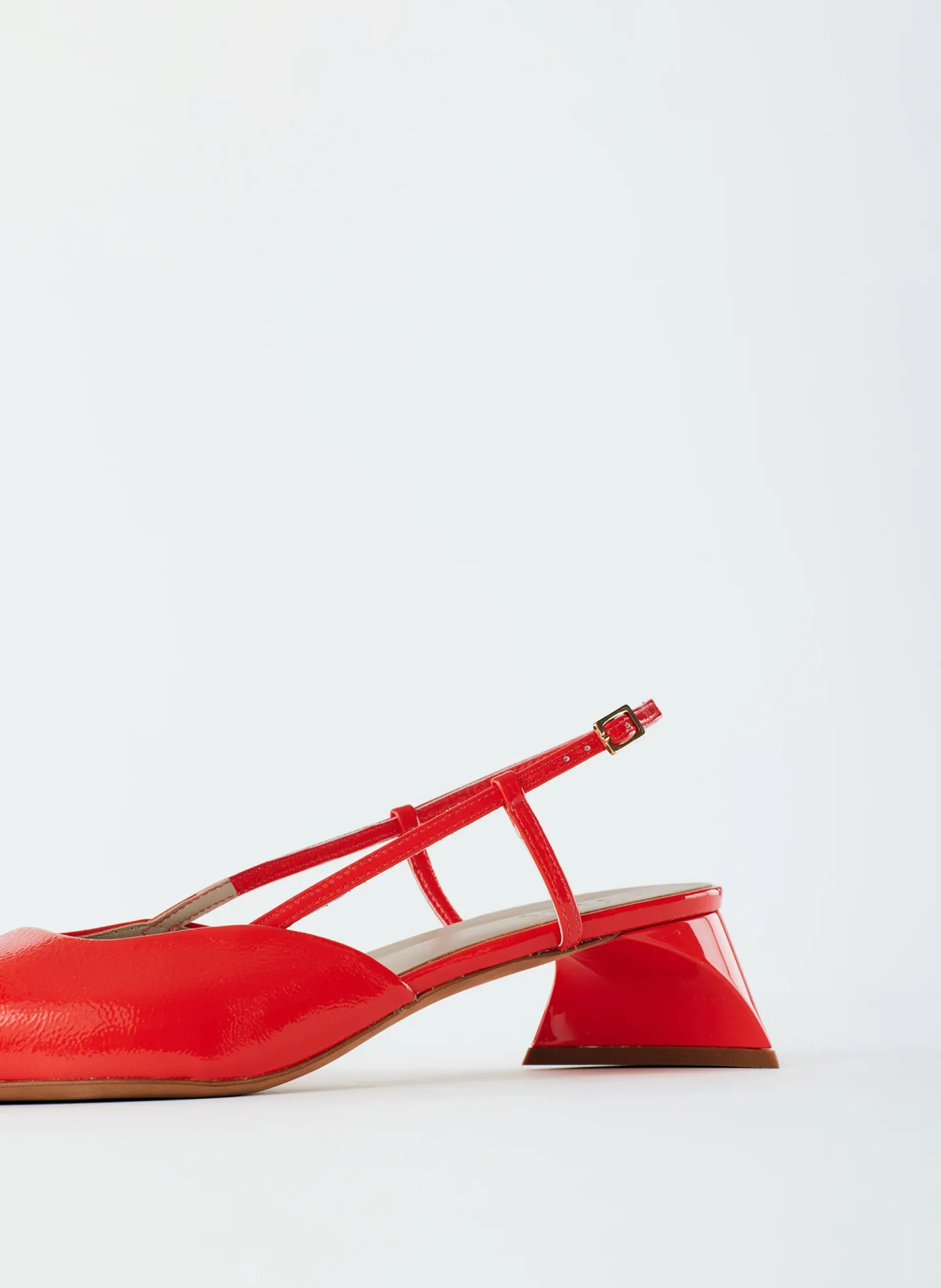Heels>Tibi Patent Leather Oscar Slingback Red