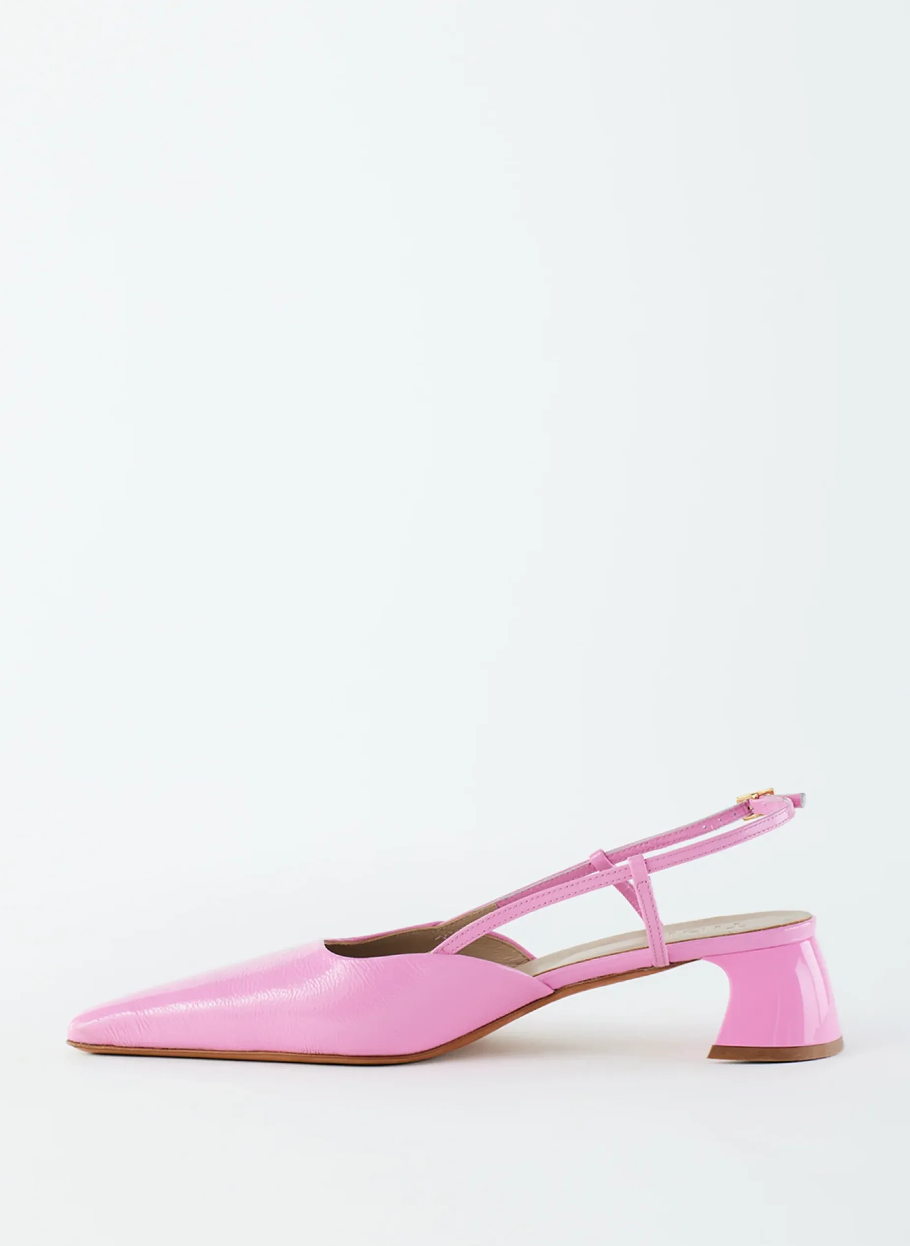 Heels>Tibi Patent Leather Oscar Slingback Baby Pink