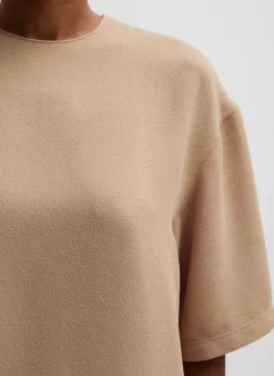 Tops>Tibi Pebble Sable Easy T-Shirt Granola