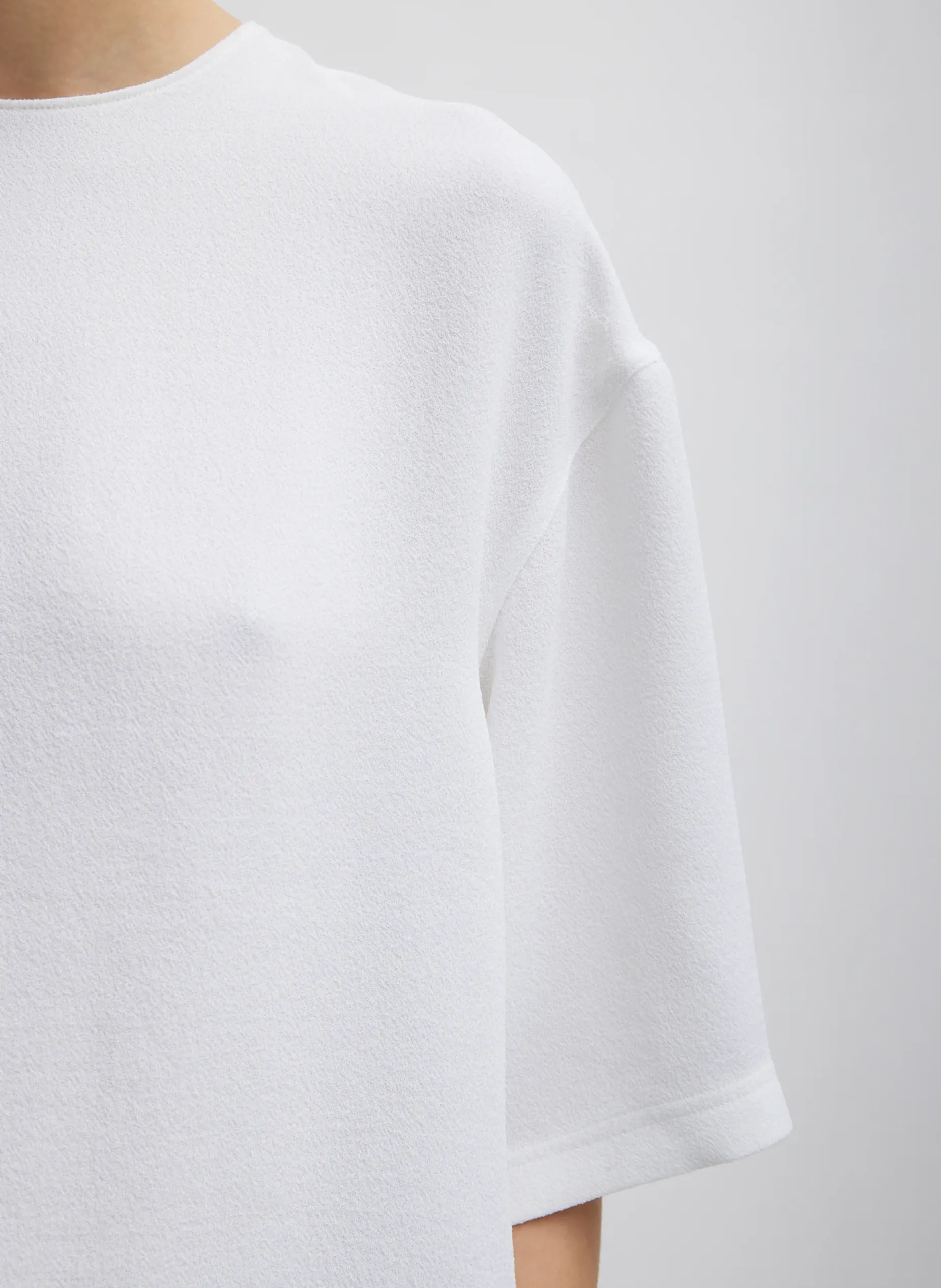 Tops>Tibi Pebble Sable Easy T-Shirt White