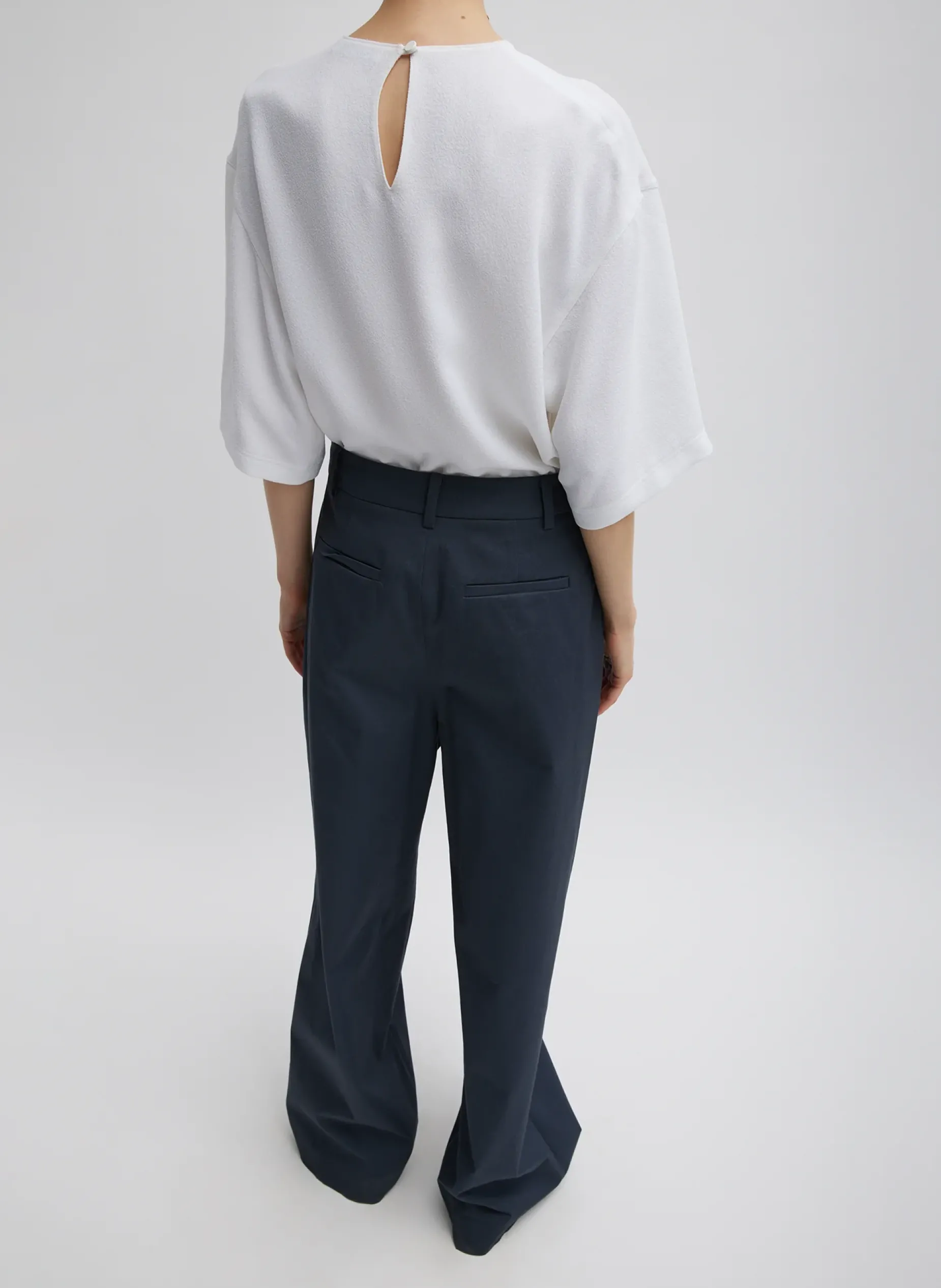 Tops>Tibi Pebble Sable Easy T-Shirt White