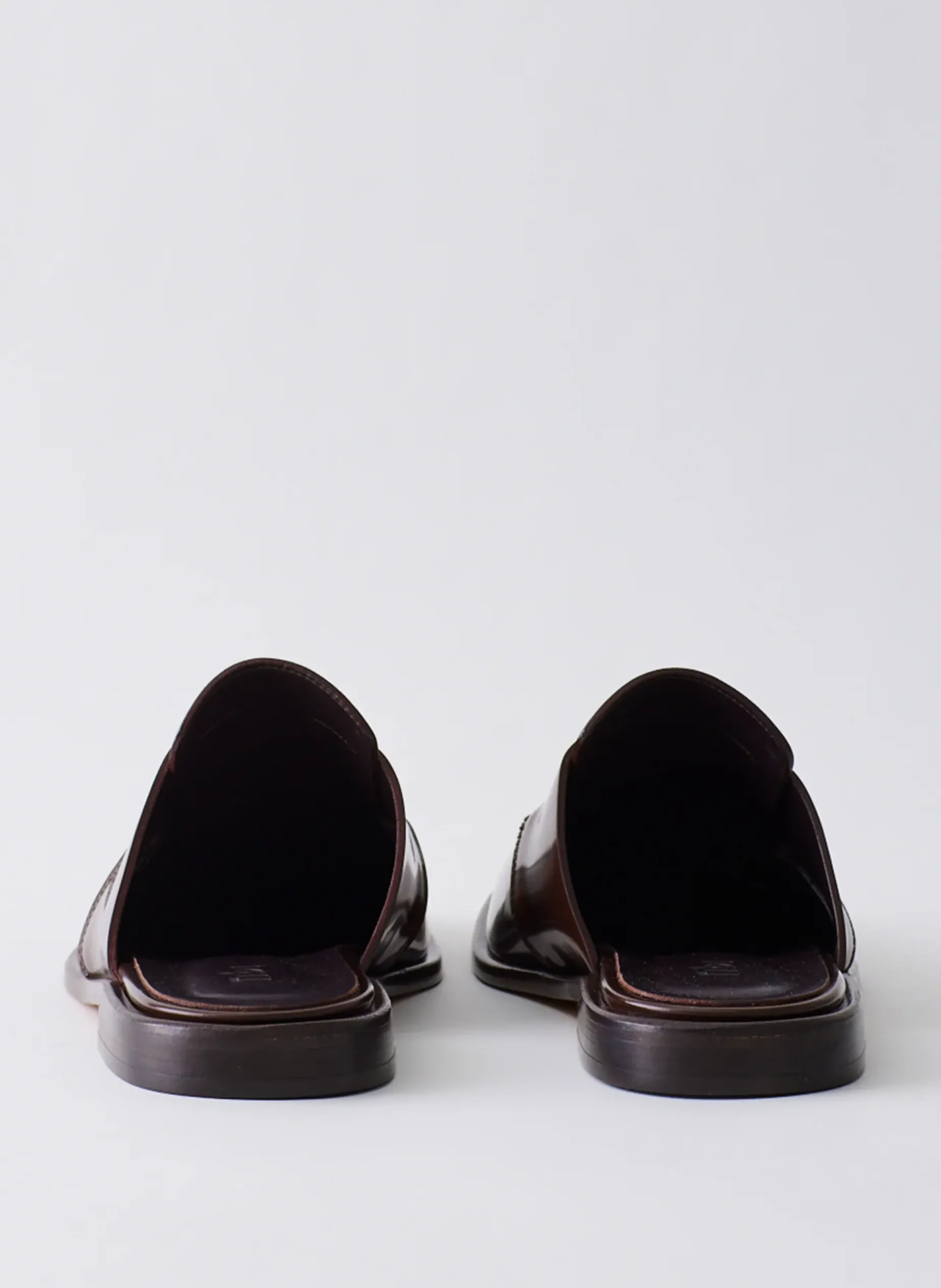Flats>Tibi Pedro Slide Square Toe Loafer Brown