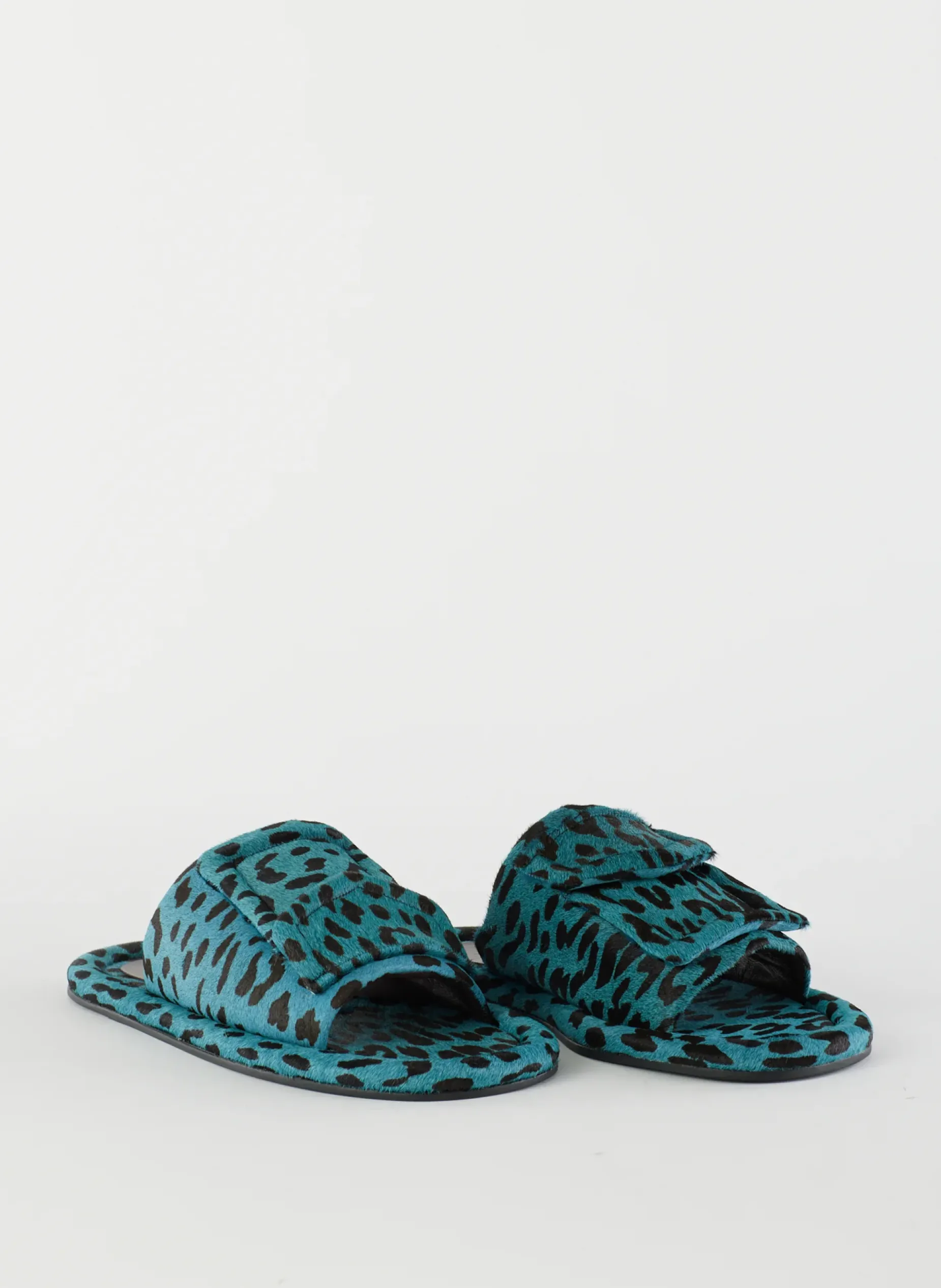 Flats>Tibi Pony Hair Calf Print Beryen Sandal Baby Blue