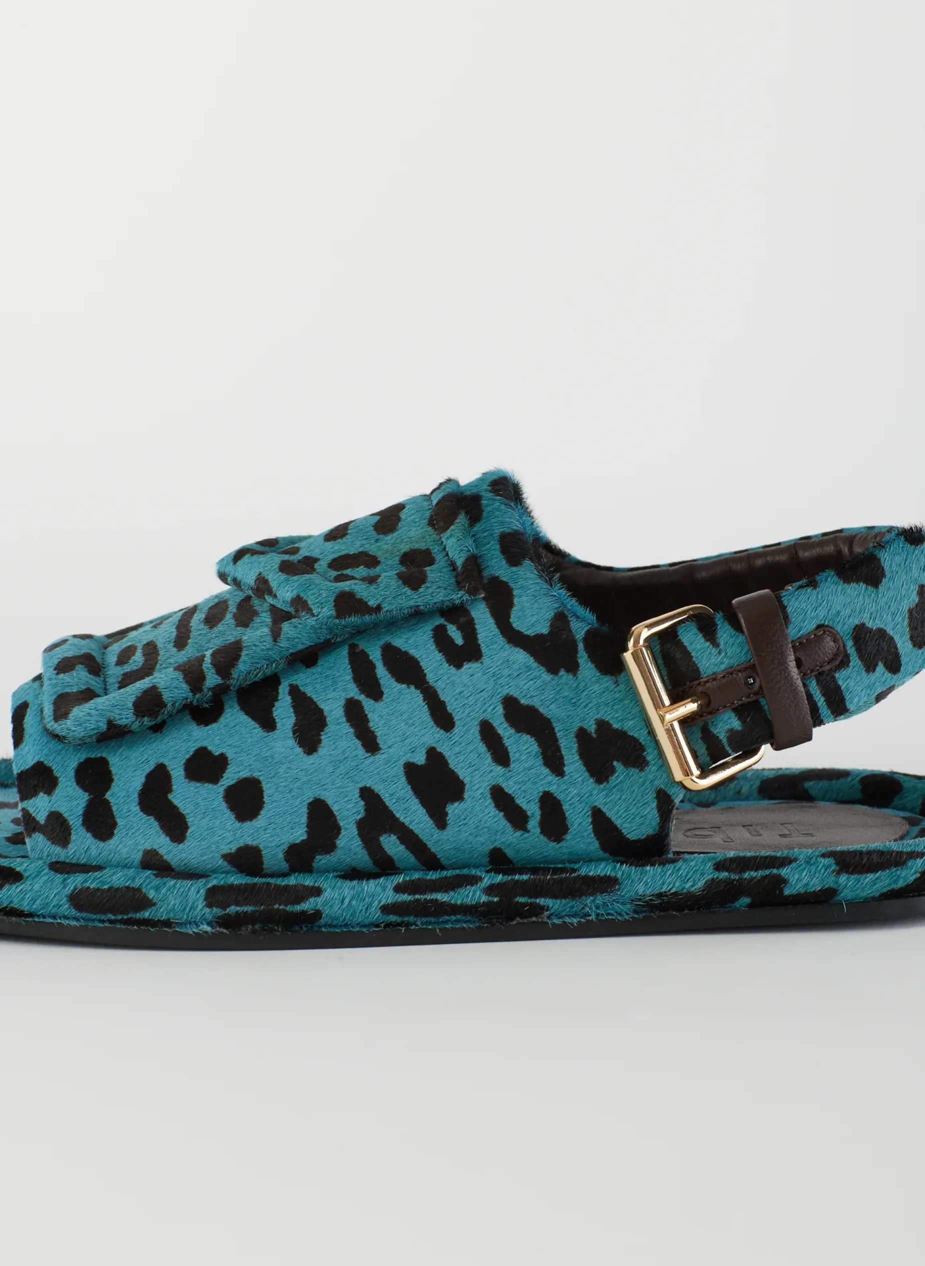 Flats>Tibi Pony Hair Calf Print Slingback Beryen Sandal Baby Blue