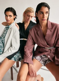 Pants & Shorts|Curated Closets>Tibi Recycled Nylon Batik Pull On Shorts Hunter Green Multi