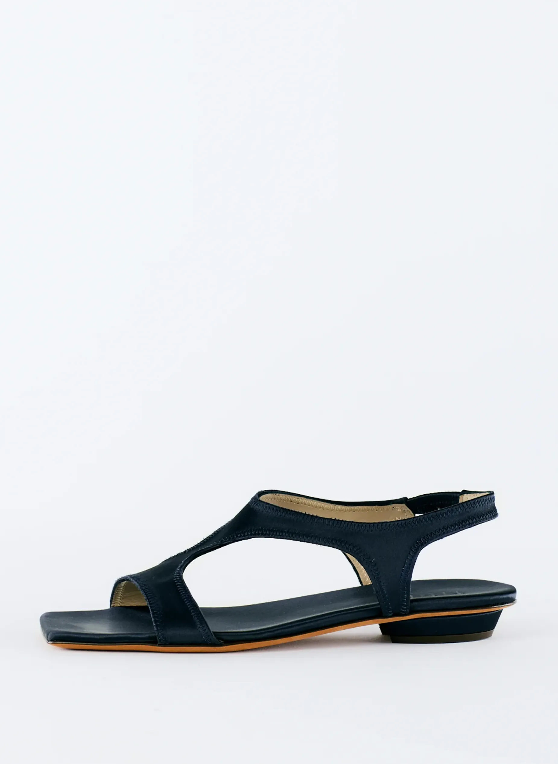 Flats|Sandals>Tibi Rubin Satin Sandal Navy