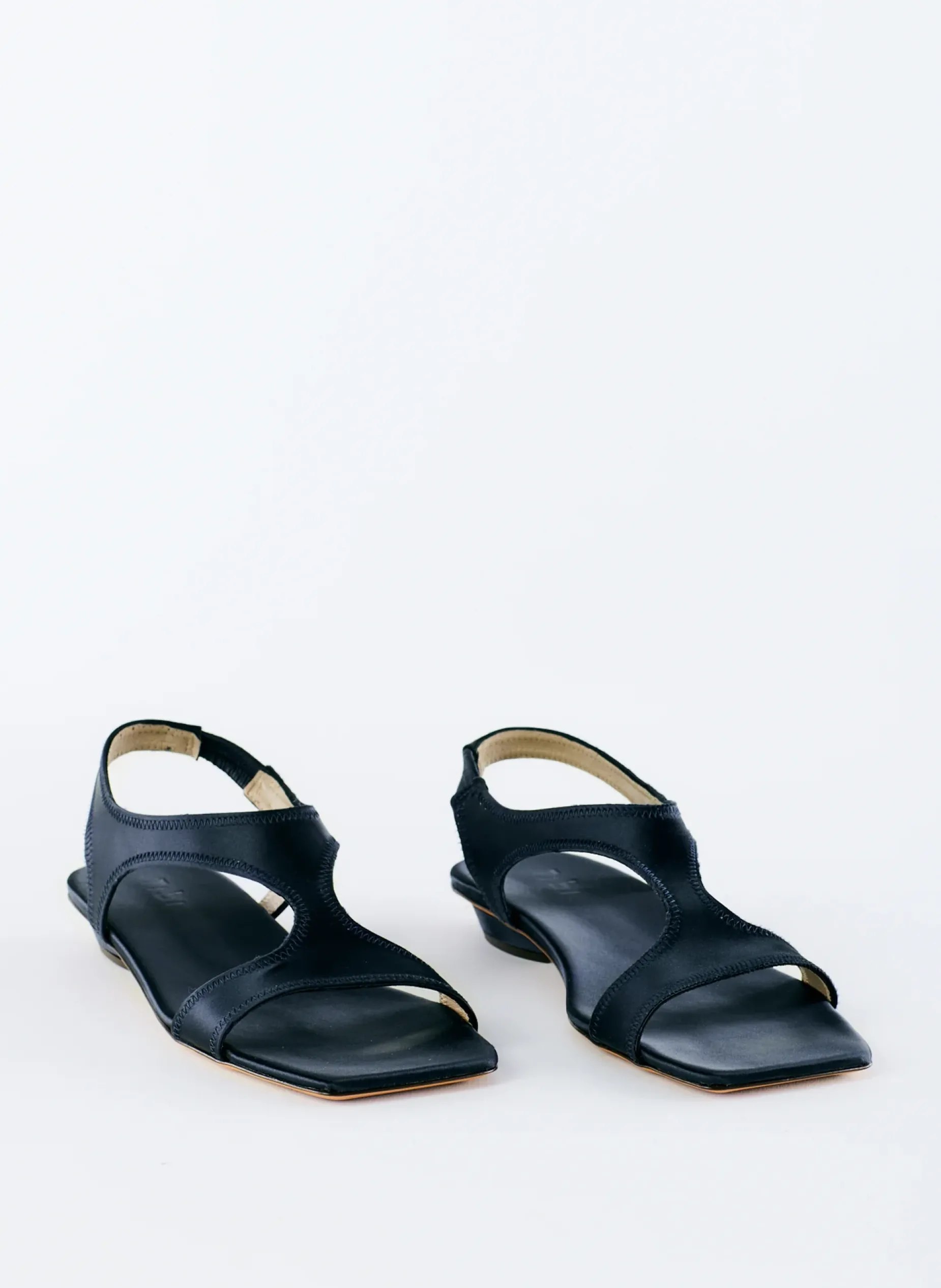 Flats|Sandals>Tibi Rubin Satin Sandal Navy