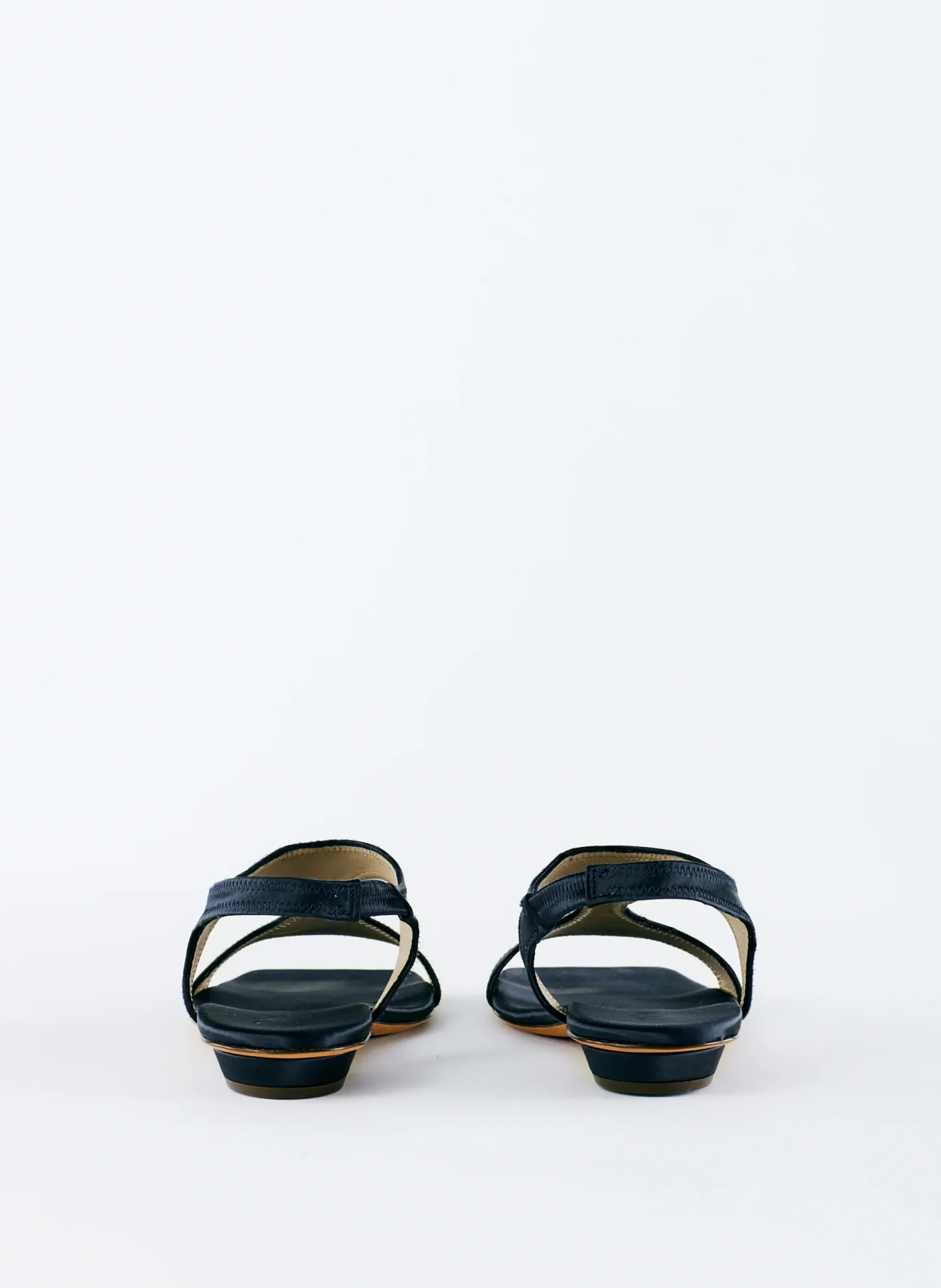 Flats|Sandals>Tibi Rubin Satin Sandal Navy