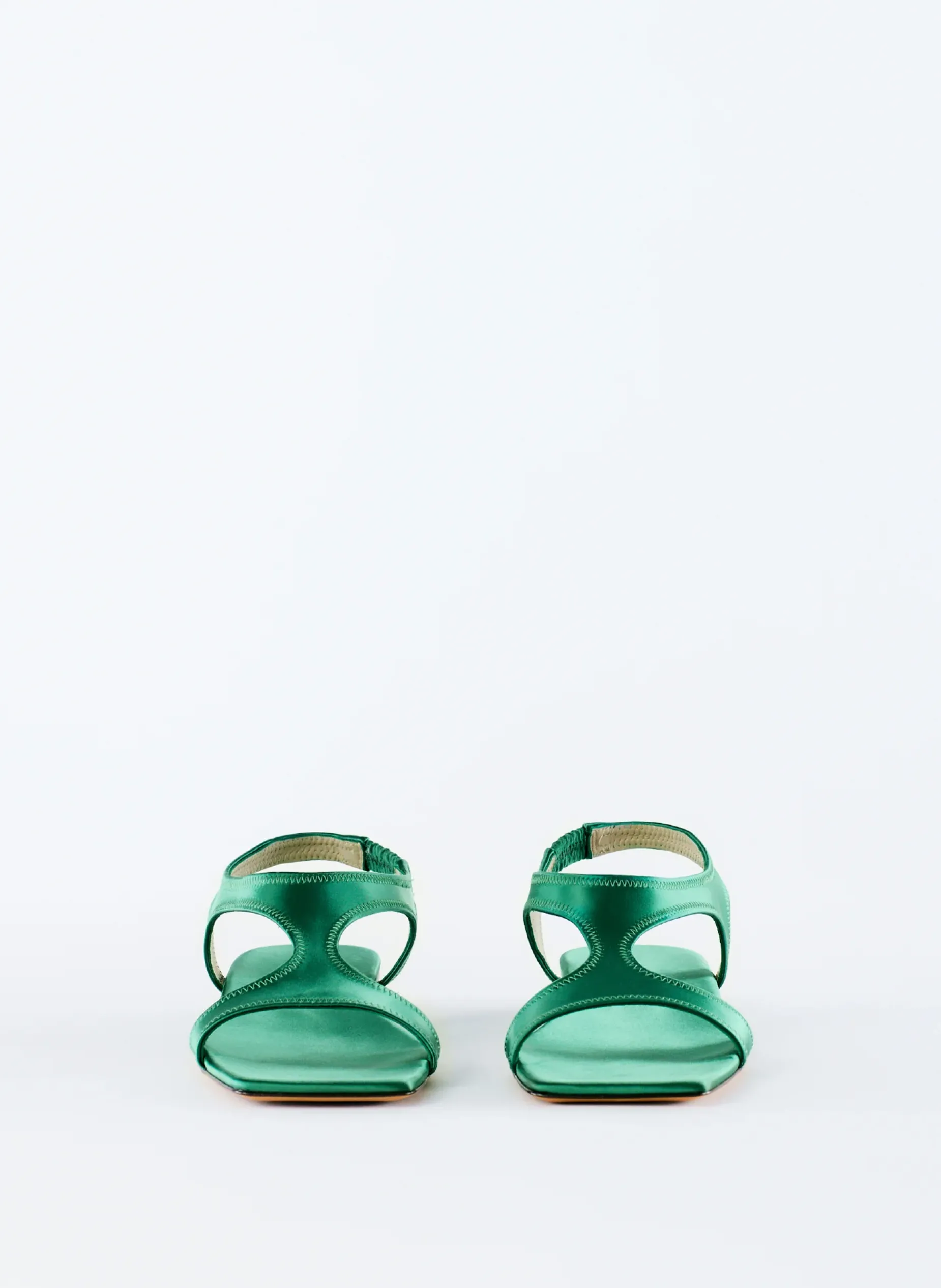 Flats|Sandals>Tibi Rubin Satin Sandal Green