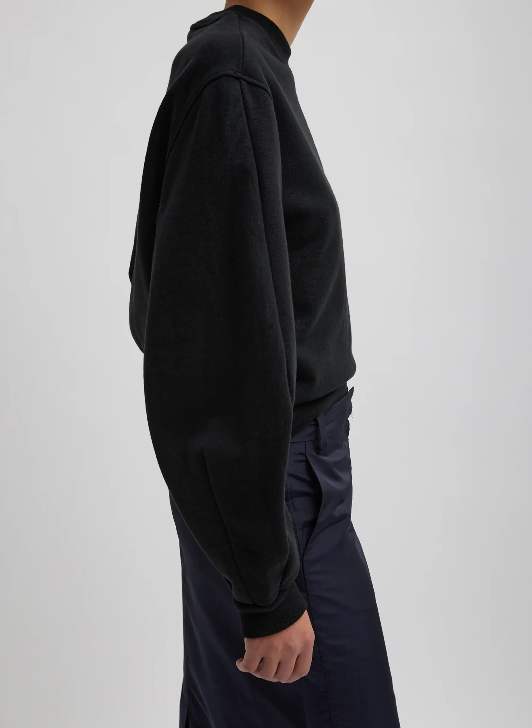 Leisure Sets|Knitwear & Sweatshirts>Tibi Sculpted Long Sleeve Sweatshirt Black