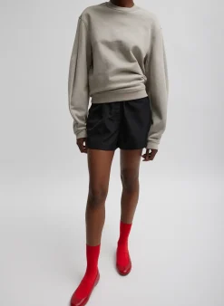 Leisure Sets|Knitwear & Sweatshirts>Tibi Sculpted Long Sleeve Sweatshirt Light Stone