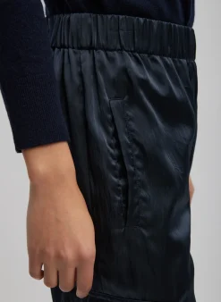 Pants & Shorts|Fundamentals - WOFs>Tibi Shiny Nylon Pull On Wilt Jogger Navy