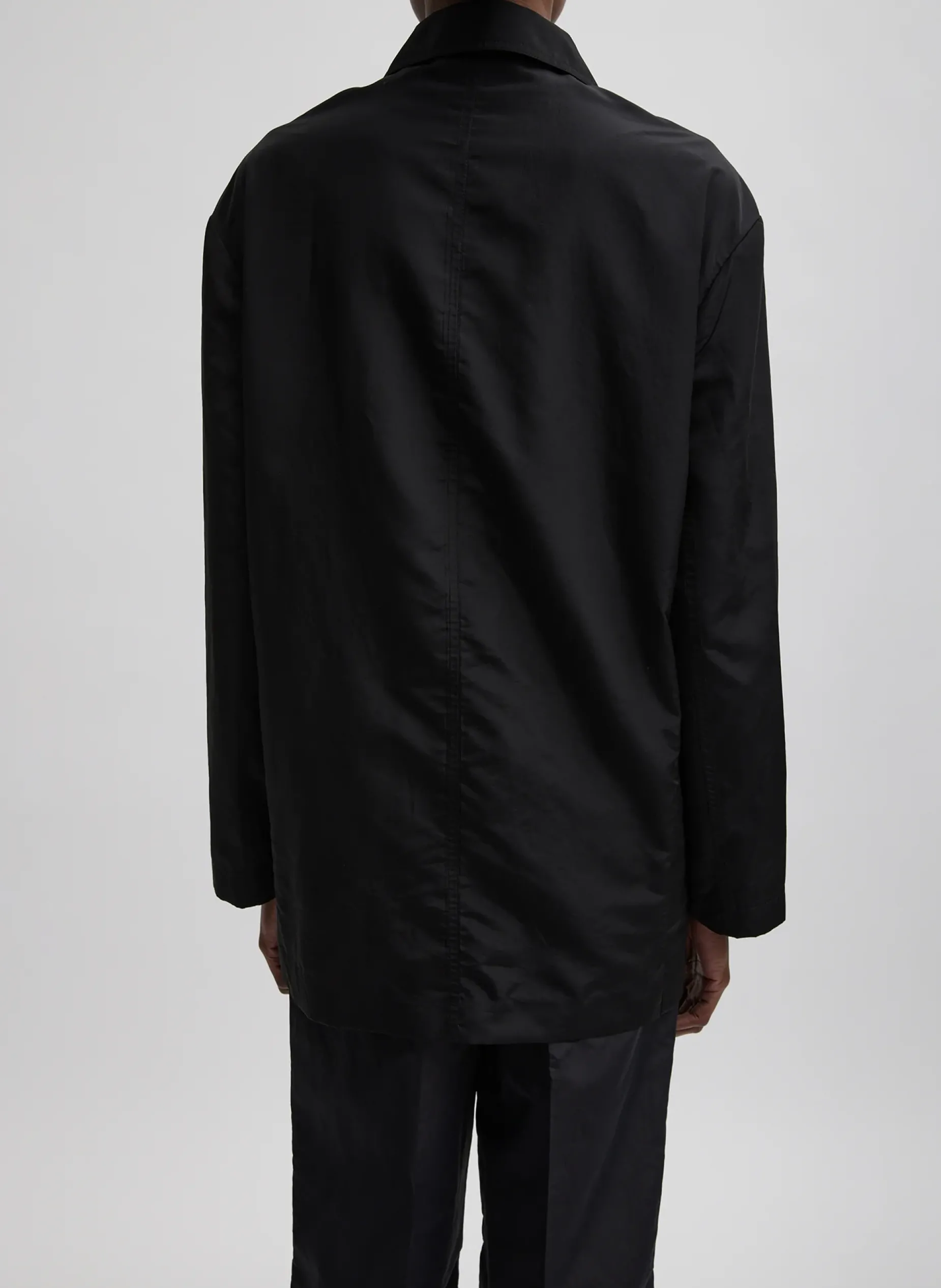 Suits|Jackets & Outerwear>Tibi Silk Nylon Liam Blazer Black