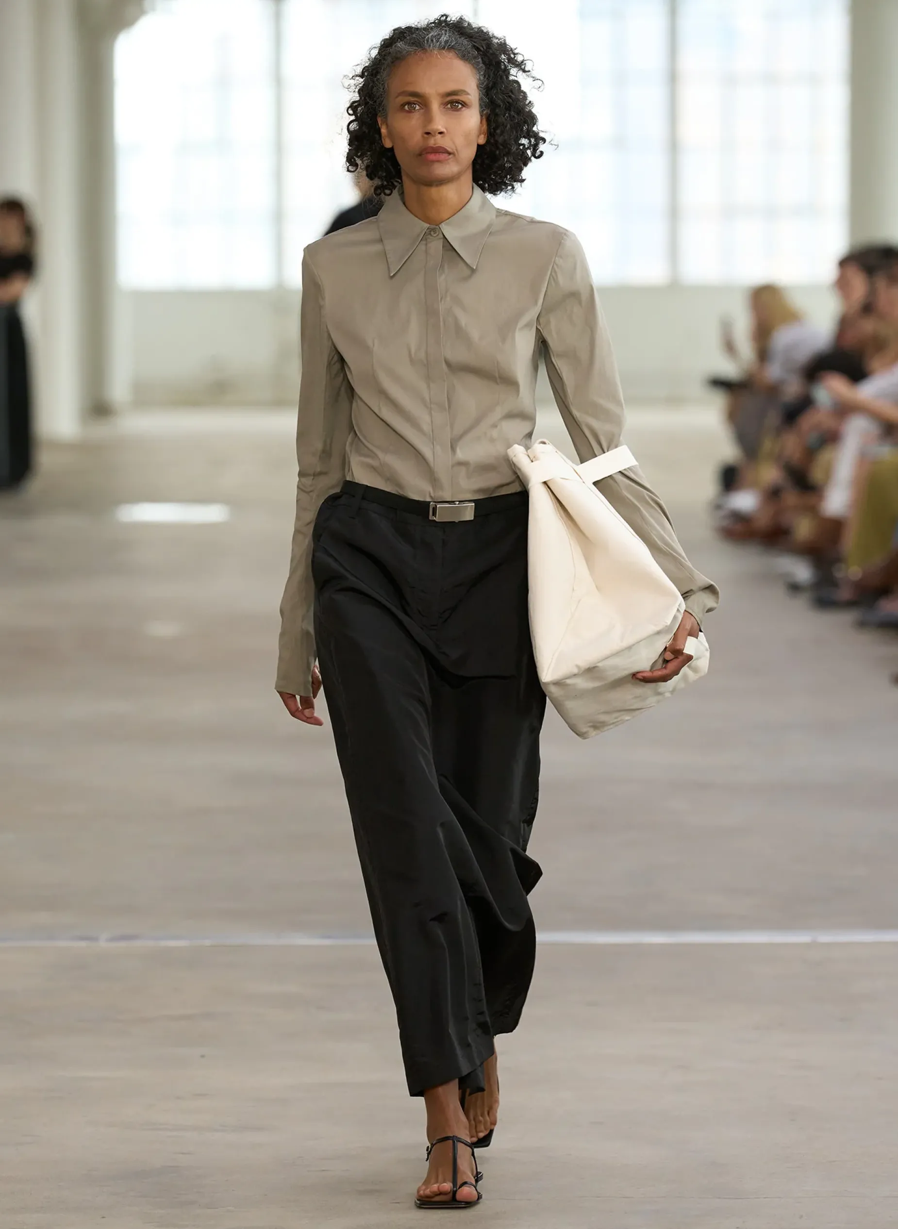 Suits|Skirts>Tibi Silk Nylon Maxi Skirt Black