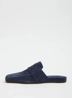 Flats|Curated Closets>Tibi Suede Granger Slide Navy