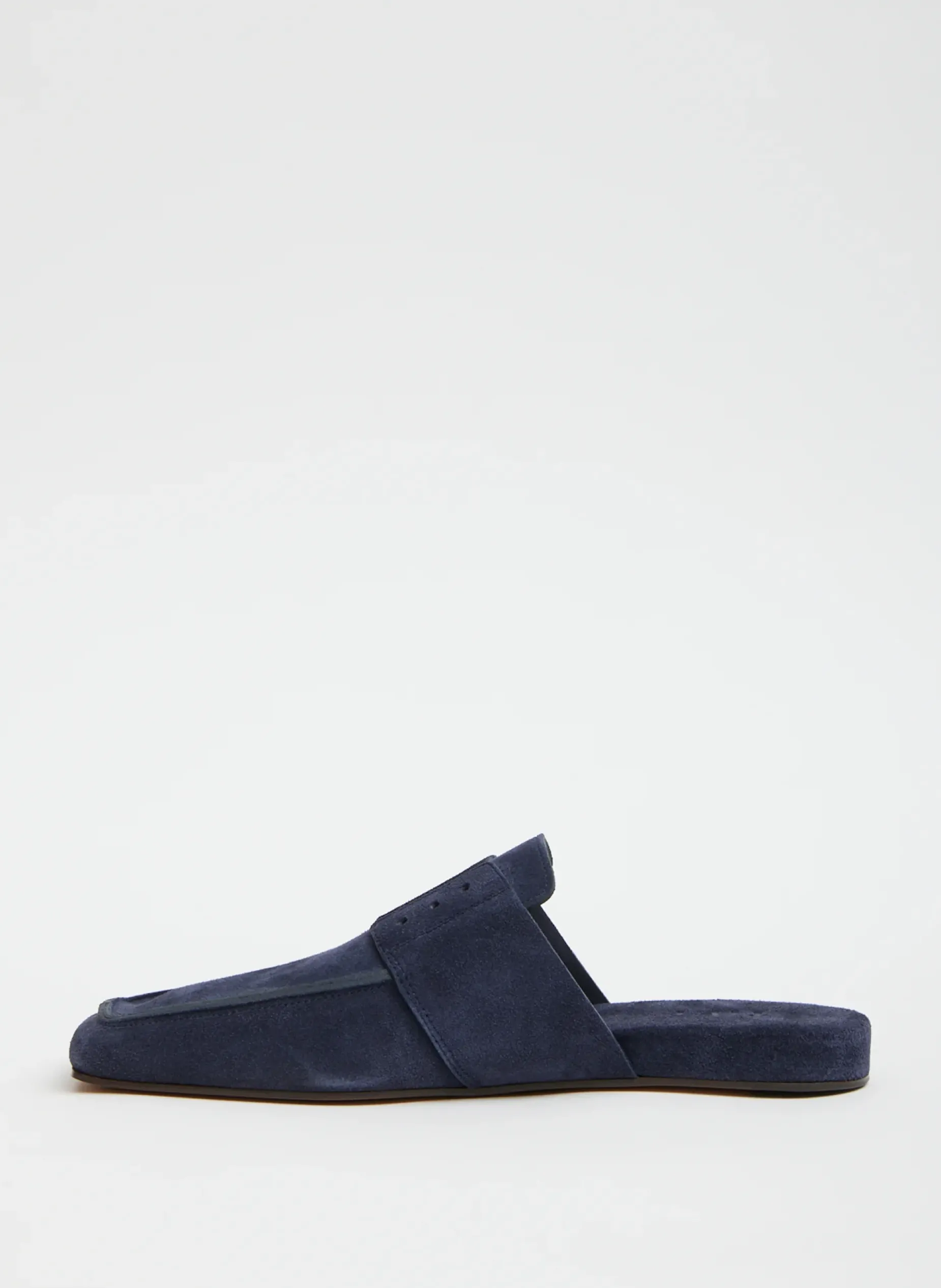 Flats|Curated Closets>Tibi Suede Granger Slide Navy
