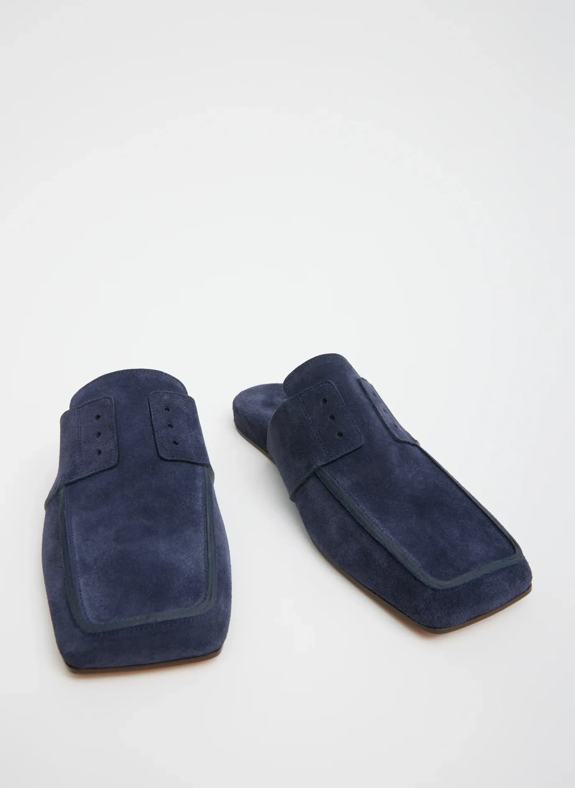 Flats|Curated Closets>Tibi Suede Granger Slide Navy