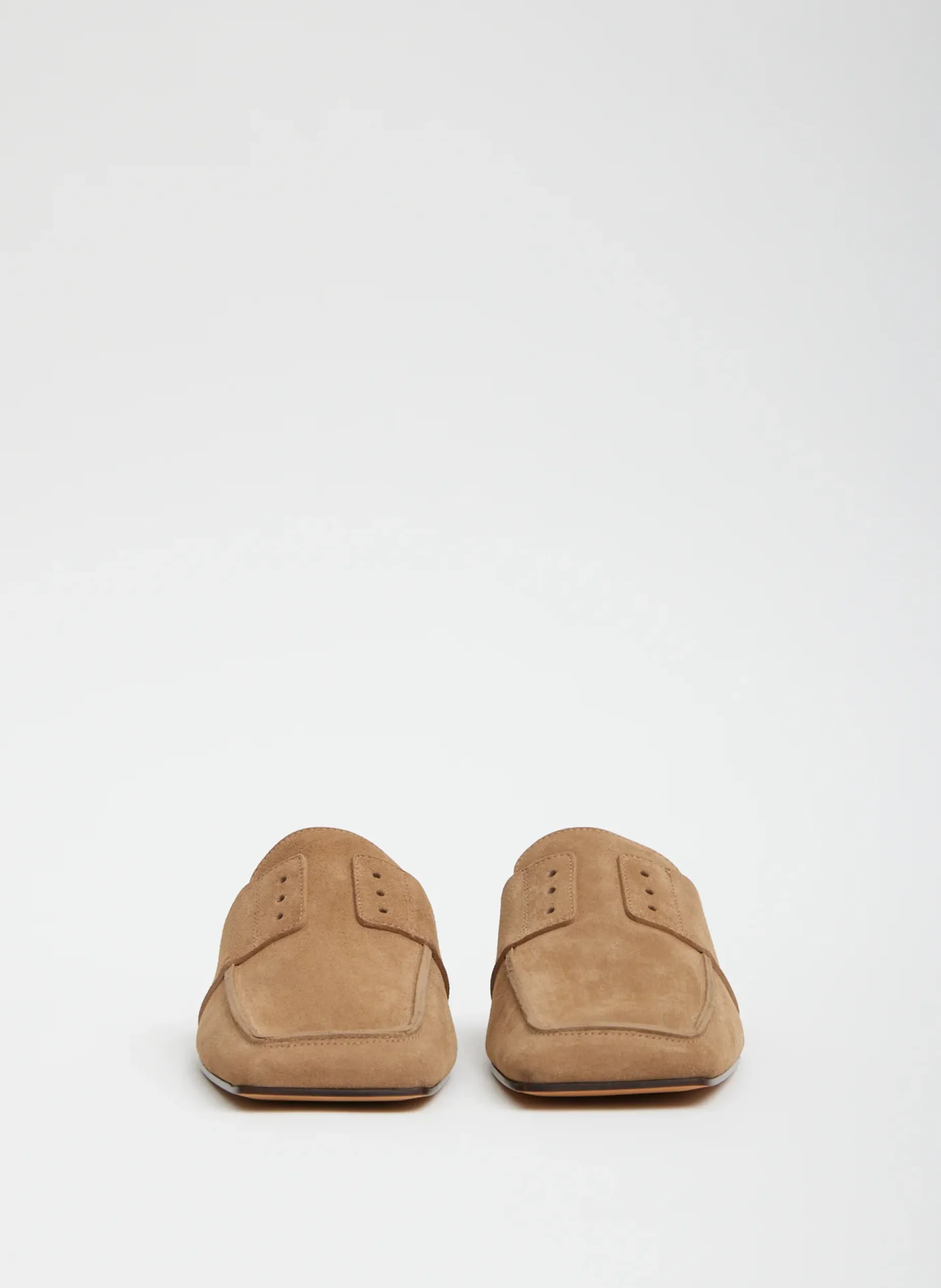 Flats>Tibi Suede Granger Slide Tan