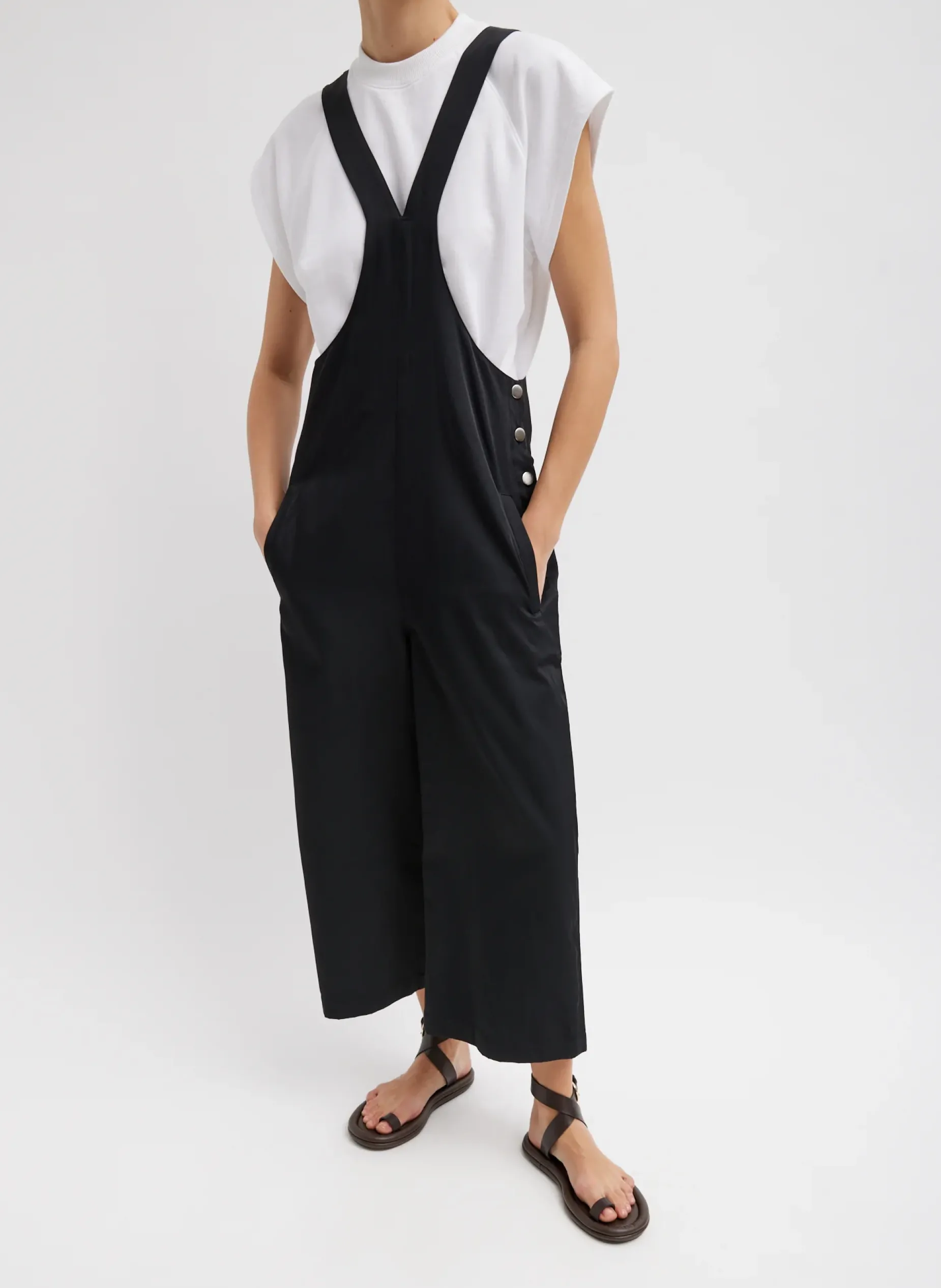 Leisure Sets|Tops>Tibi Summer Sweatshirting Sleeveless Easy Top White
