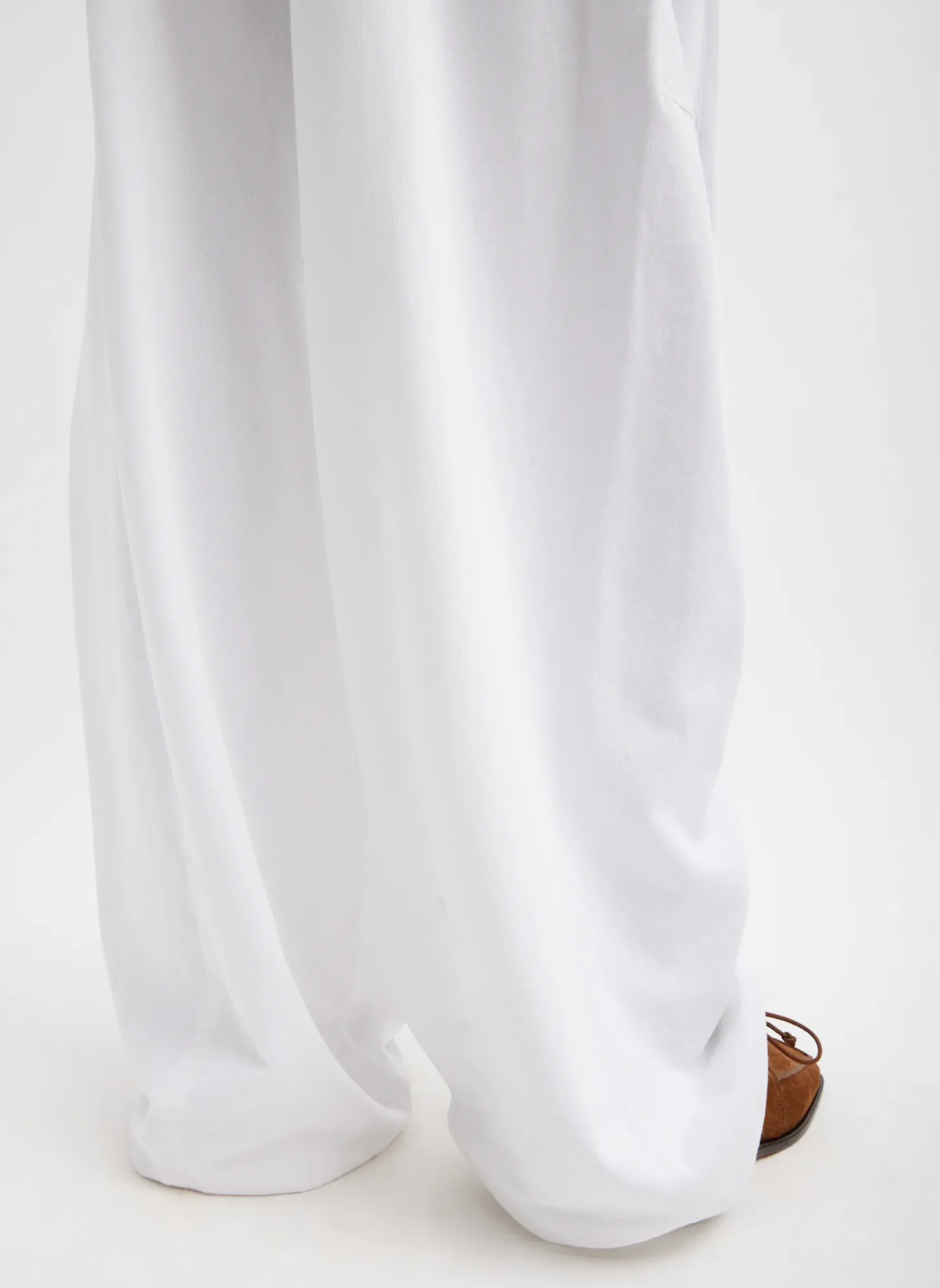 Leisure Sets|Pants & Shorts>Tibi Summer Sweatshirting Winslow Pant White