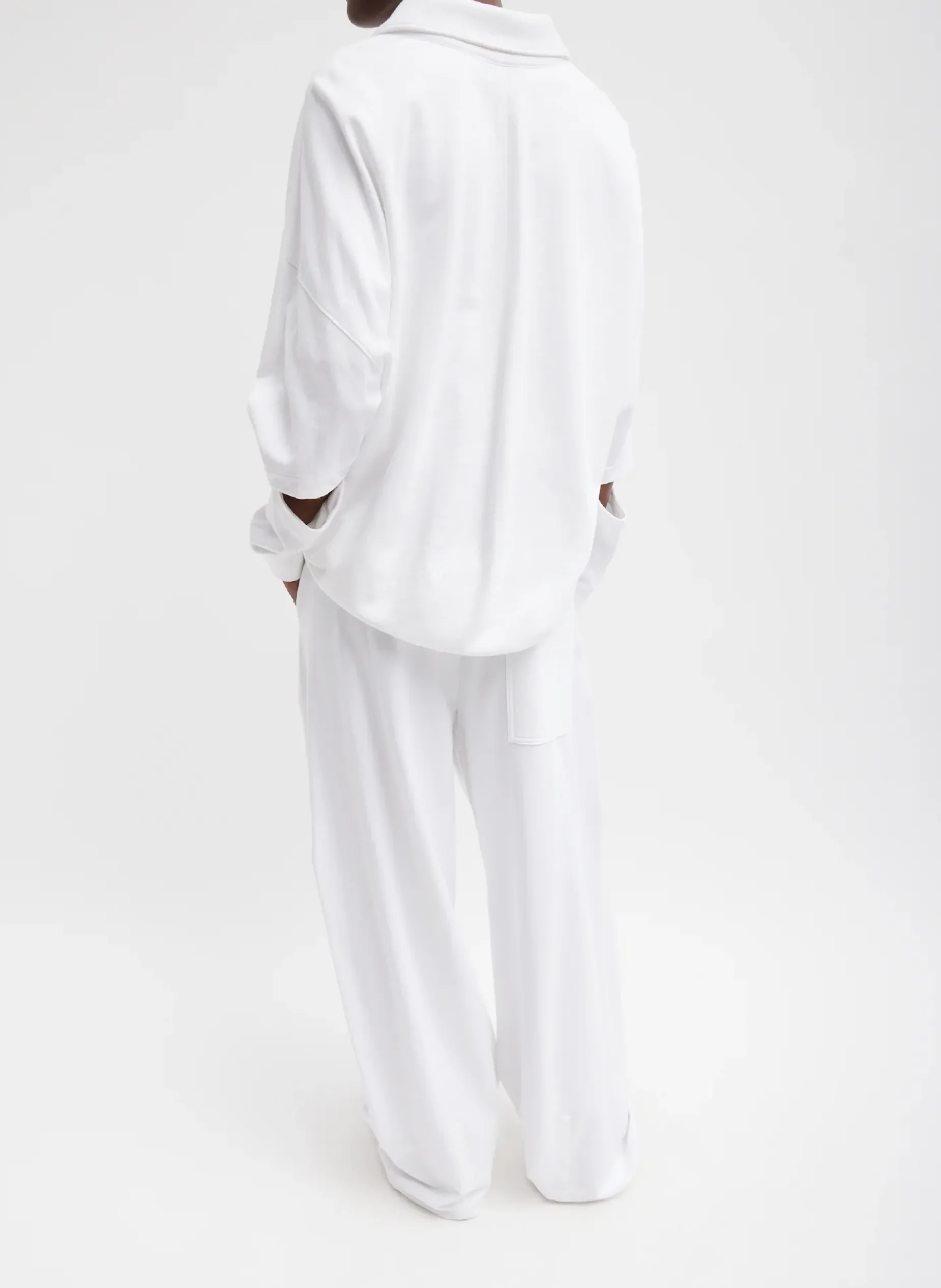 Leisure Sets|Pants & Shorts>Tibi Summer Sweatshirting Winslow Pant White