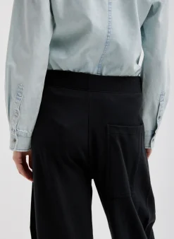 Leisure Sets|Pants & Shorts>Tibi Summer Sweatshirting Winslow Pant Black